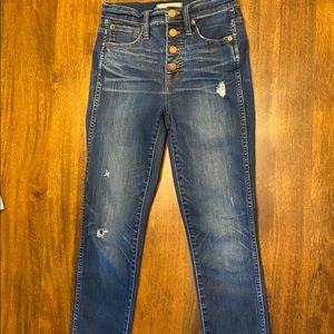 Madewell 10’ inch skinny high rise jeans